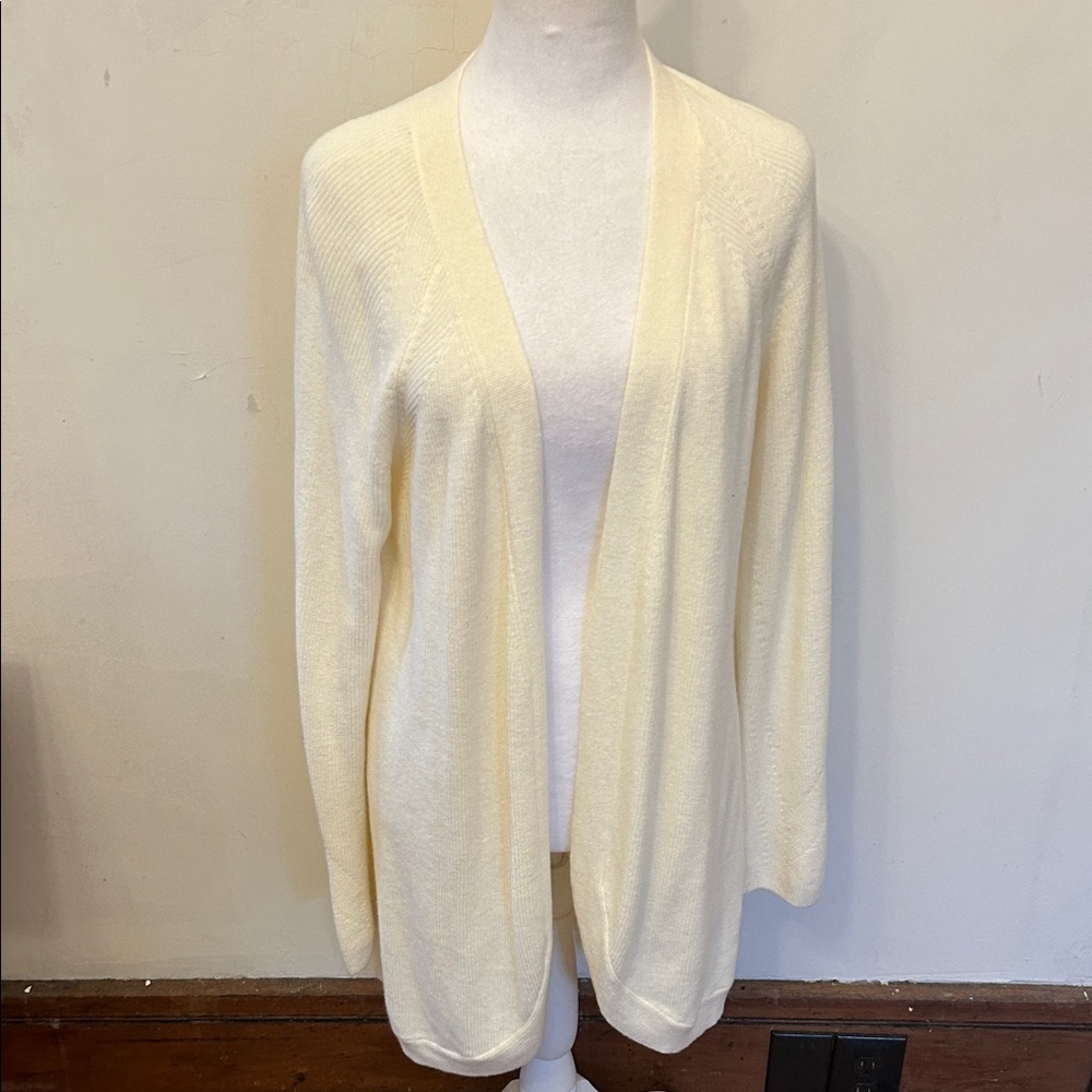 Talbots Women's Cream Open Front Cardigan Size 1X EUC